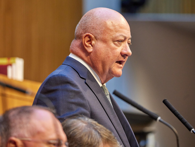 Regierungserklärung. Bundeskanzler Christian Stocker (ÖVP)